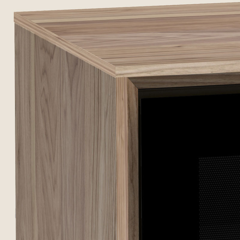 Salamander Barcelona 245 AV Cabinet Natural Walnut Black Glass