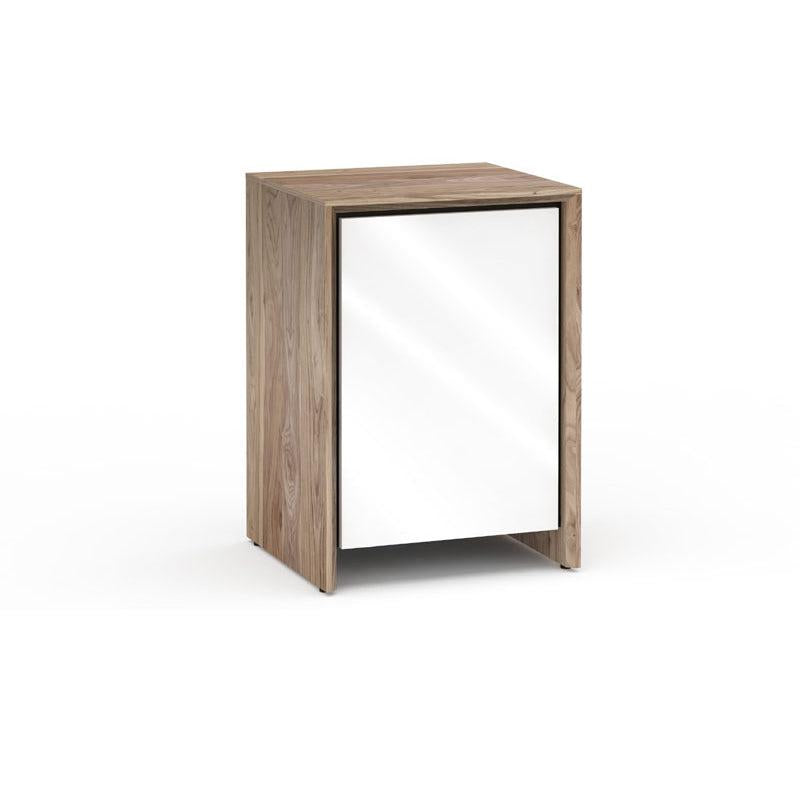 Salamander Barcelona 317 Storage Cabinet Natural Walnut Gloss White