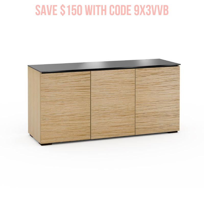 Salamander Denver 337 Natural Oak AV Cabinet with Adjustable Shelves