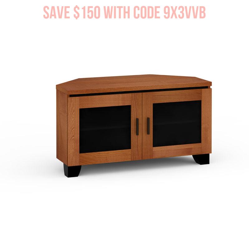 Salamander Elba 221 Corner Cabinet American Cherry – Space-Saving Media Storage