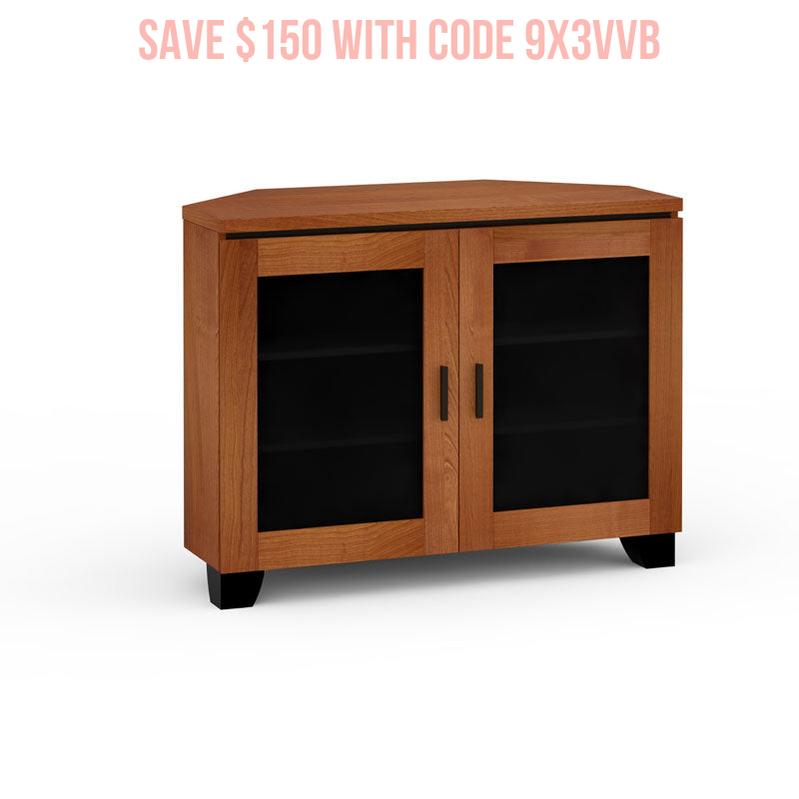 Salamander Elba 323 Corner AV Unit in American Cherry – Space-Saving Media Storage