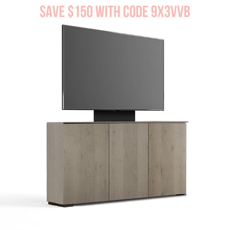 Salamander Lancaster 337 Low Profile Media Console with TV Mount - Barnboard Oak