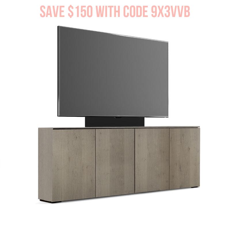 Salamander Lancaster 347 Low Profile TV Mount Console Barnboard Oak