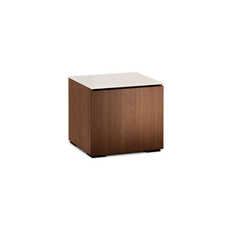 Salamander Manhattan 217 Stand Profile Cabinet with Walnut Doors & Glass Top