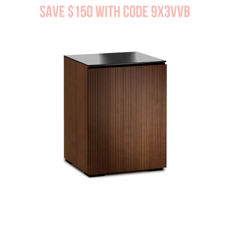 Salamander Manhattan 317 Medium Walnut Doors & Sides with Black Glass Top