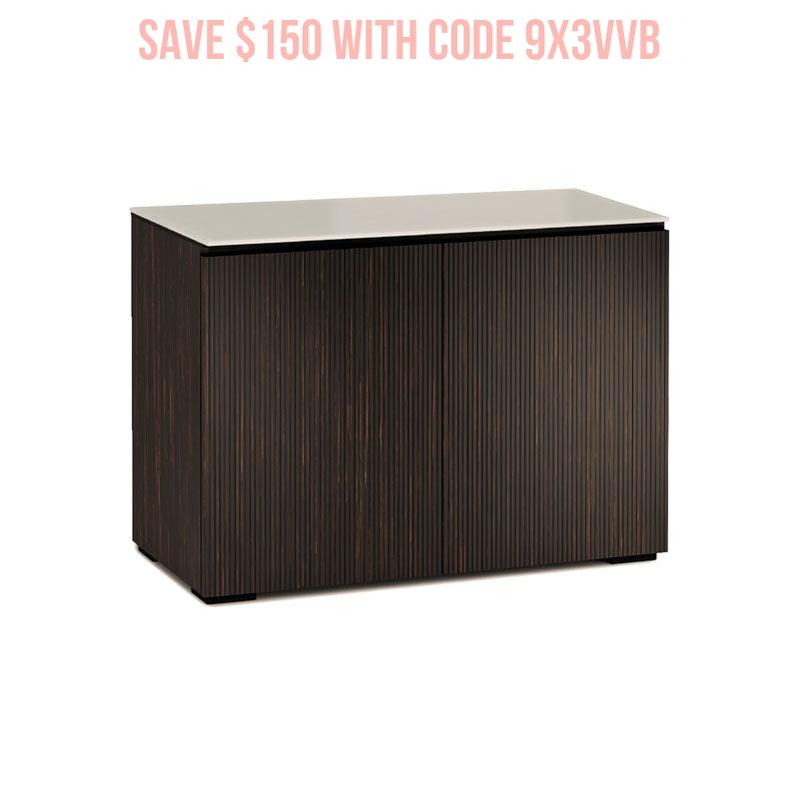 Salamander Manhattan 323 AV Cabinet with Matte Taupe Glass Top, Ebony Maro Doors