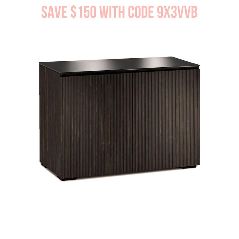 Salamander Manhattan 323 Maro Ebony Doors & Black Glass Top for Modern Interiors