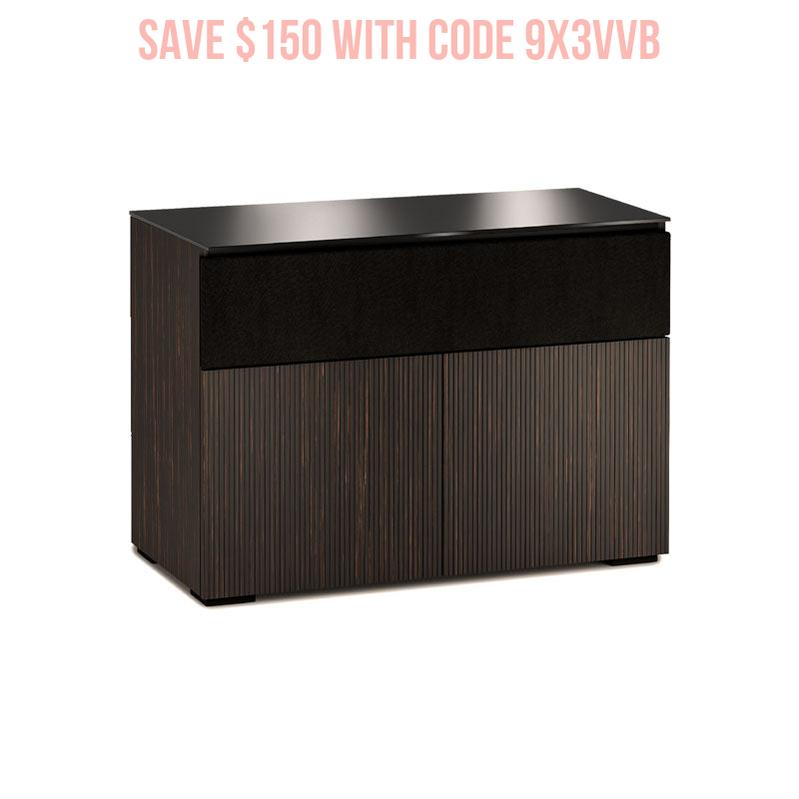 Salamander Manhattan 329 Maro Ebony Doors & Black Glass Top Cabinet Kit