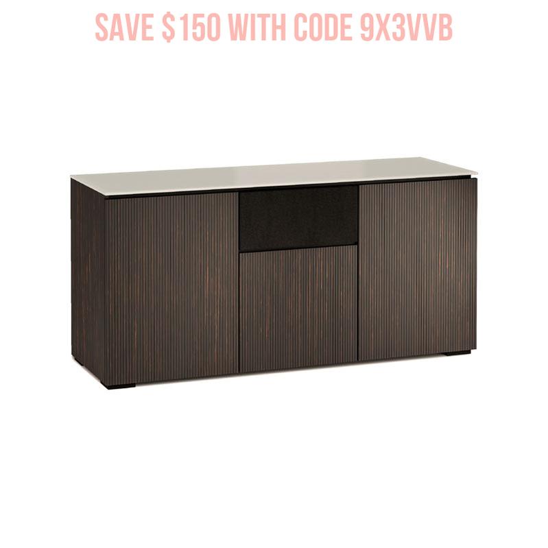 Salamander Manhattan 336 Maro Ebony Doors & Matte Taupe Glass Top