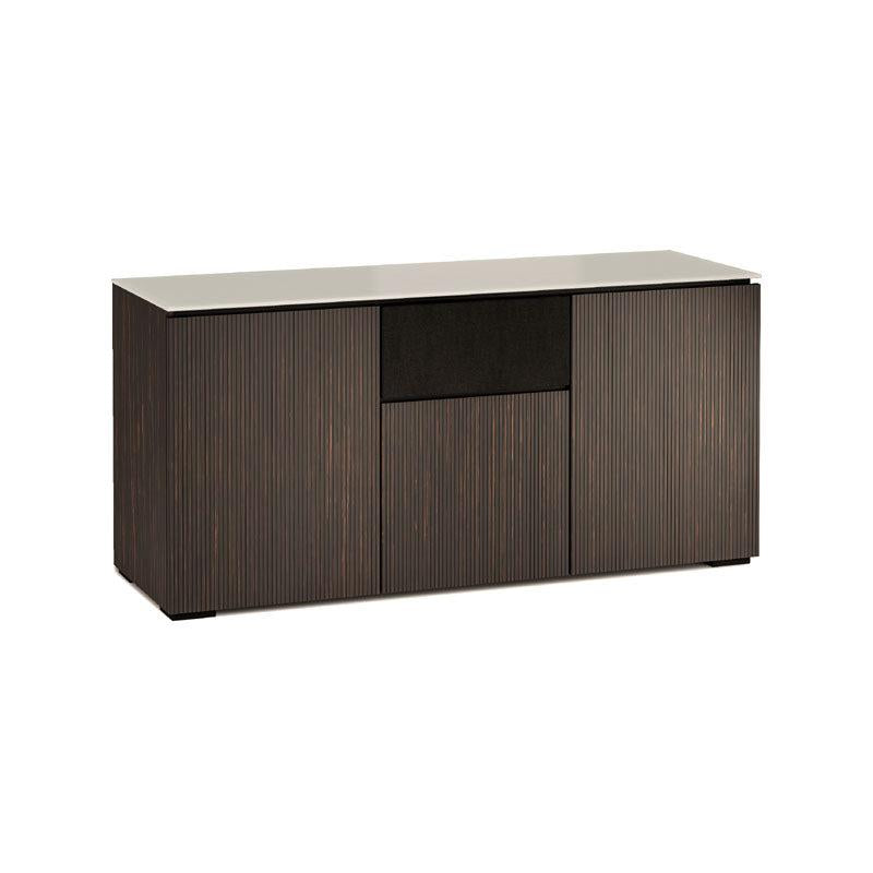 Salamander Manhattan 336 Maro Ebony Doors & Matte Taupe Glass Top