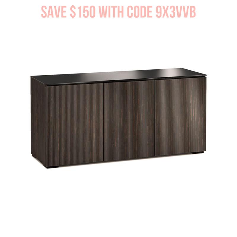 Salamander Manhattan 337 AV Cabinet Ebony Maro with Black Glass Top
