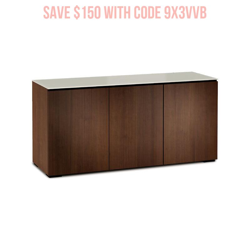 Salamander Manhattan 337 Medium Walnut Doors & Sides with Matte Taupe Glass Top – Premium Interior Fitments