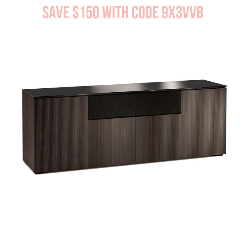 Salamander Manhattan 345 Storage Cabinet with Maro Ebony & Black Glass Top
