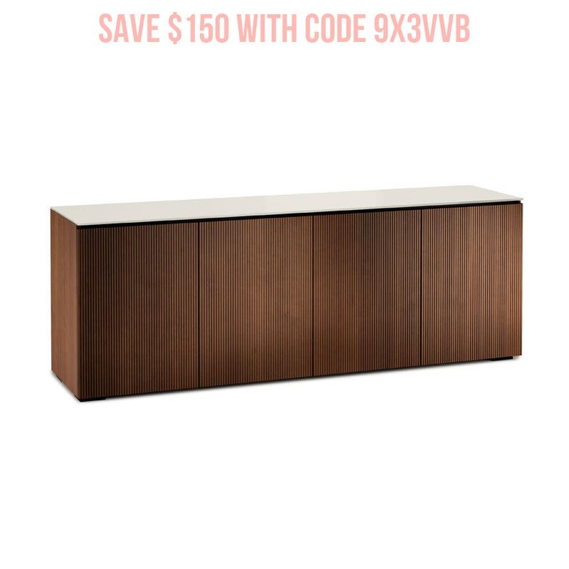 Salamander Manhattan 347 AV Cabinet, Medium Walnut, Matte Taupe Top