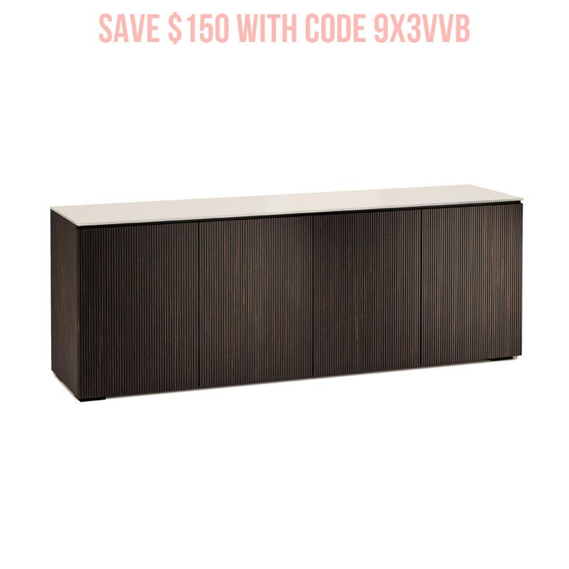 Salamander Manhattan 347 Cabinet with Matte Taupe Glass Top for Stylish Storage