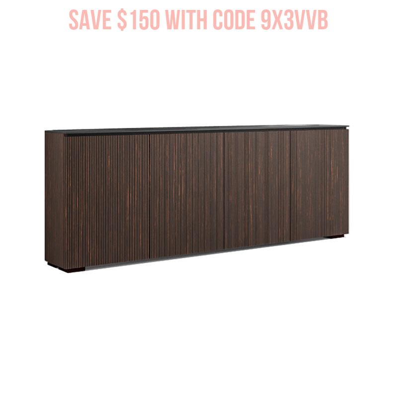 Salamander Manhattan 347 Low Profile Cabinet with Maro Ebony Doors for Media & Office