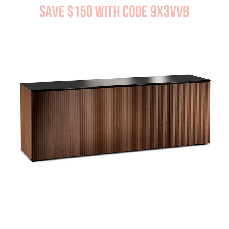 Salamander Manhattan 347 Medium Walnut Doors & Black Glass Top Set