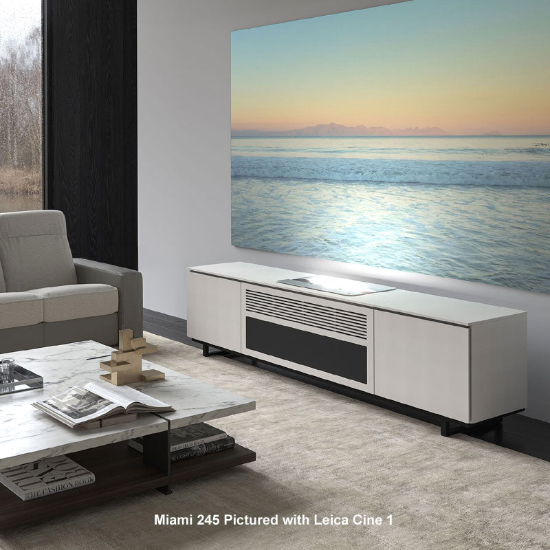 Salamander Miami 245 Cabinet for Leica UST Projector Integration – Sleek Black Top