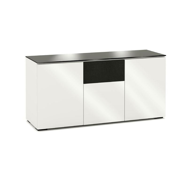 Salamander Miami 336 Gloss White & Black Glass Cabinet – Modern Storage