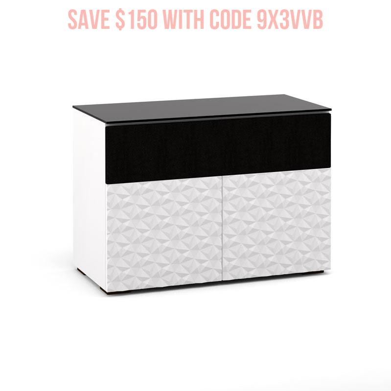 Salamander Milan 329 White/Black Glass Table – Sleek Modern Design