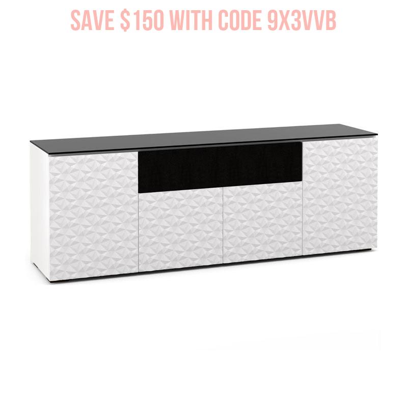 Salamander Milan 345 White/Black Glass Console – Modern Accent