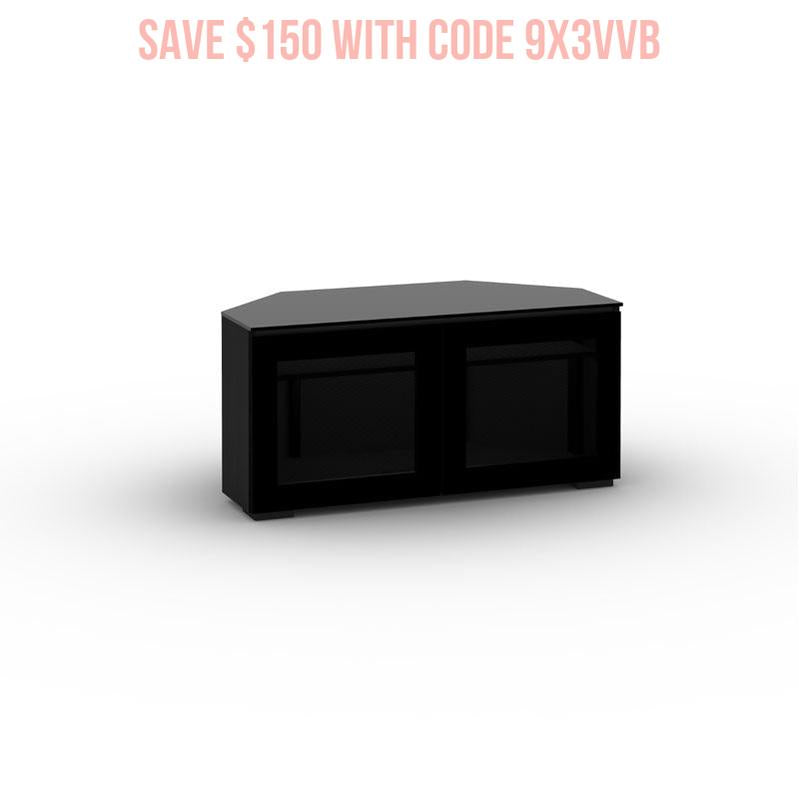 Salamander Oslo 221 Corner Unit Black Glass - Sleek Media Display
