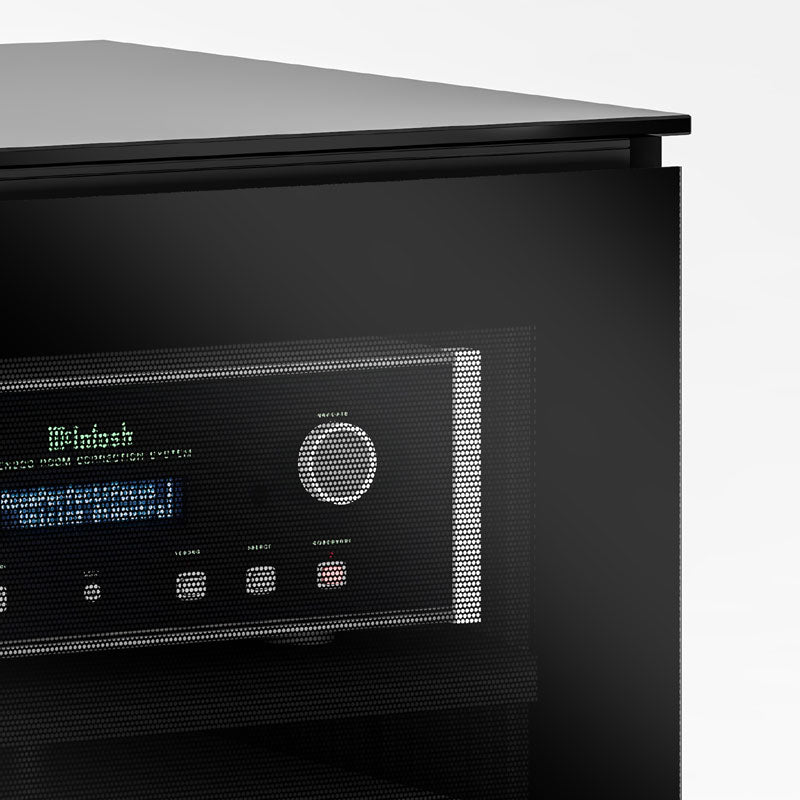 Salamander Oslo 236 Black Glass AV Cabinet – Premium Home Theater Storage