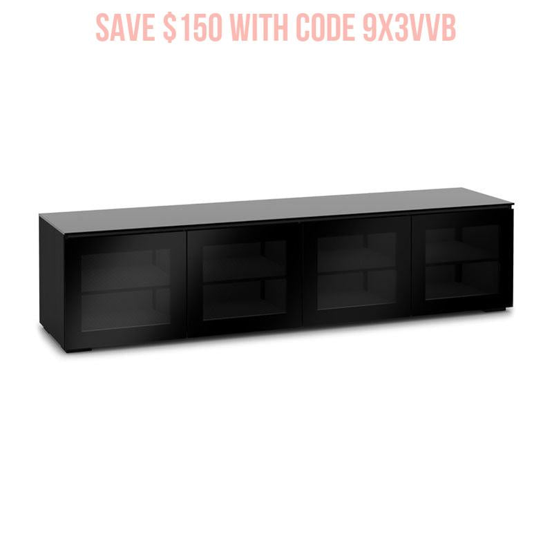 Salamander Oslo 247 Black Glass AV Cabinet – Sleek Home Theater Storage