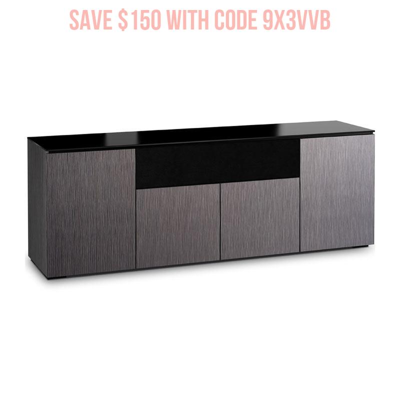 Salamander Seattle 345 Gray Oak AV Cabinet with Soft-Close Doors