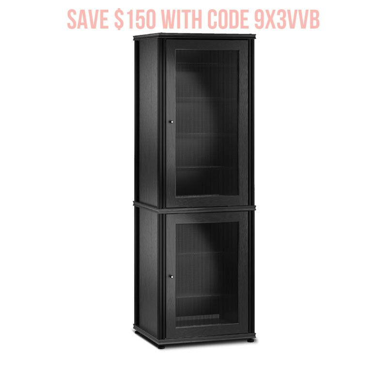 Salamander Synergy 703 Black Oak AV Cabinet for Home Theater