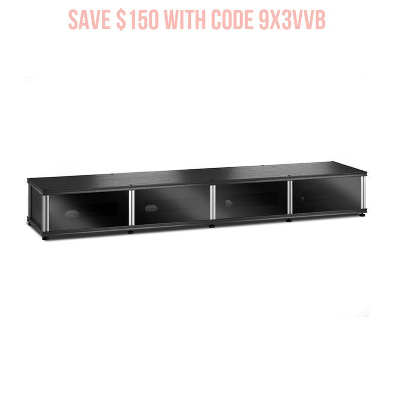 Salamander Synergy Model 147 Black Oak Door System with Black Glass & Aluminum Posts