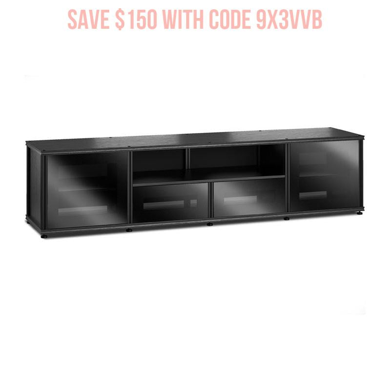 Salamander Synergy Model 243 Black Oak Accent with Black Glass Posts