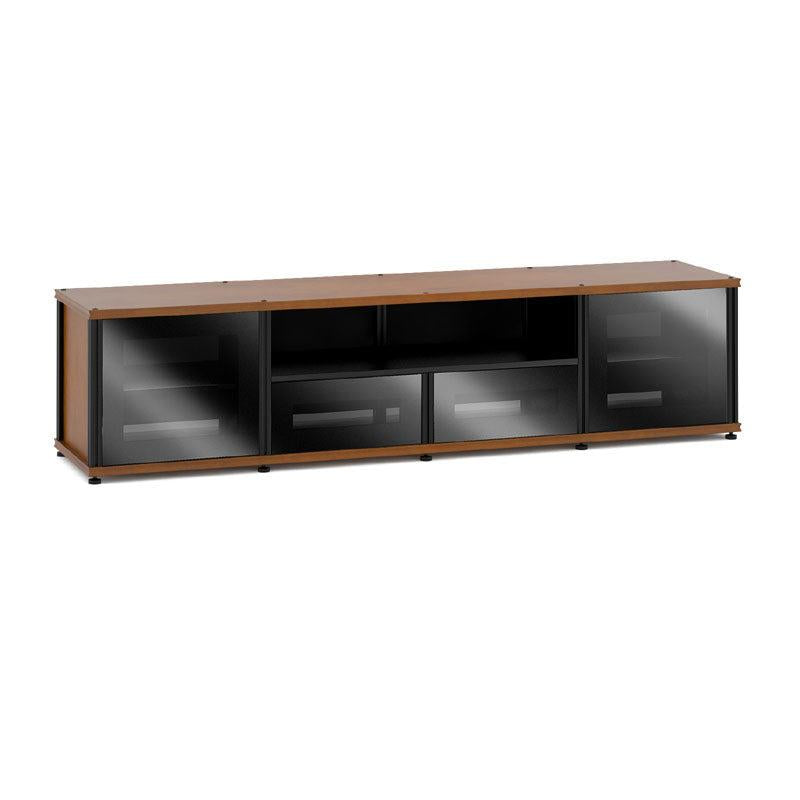 Salamander Synergy Model 243 Media Cabinet – American Cherry & Black Glass
