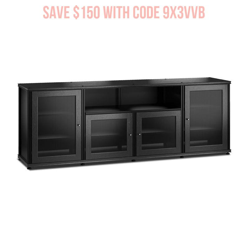 Salamander Synergy Model 345 Black Oak AV Cabinet for Home Theater