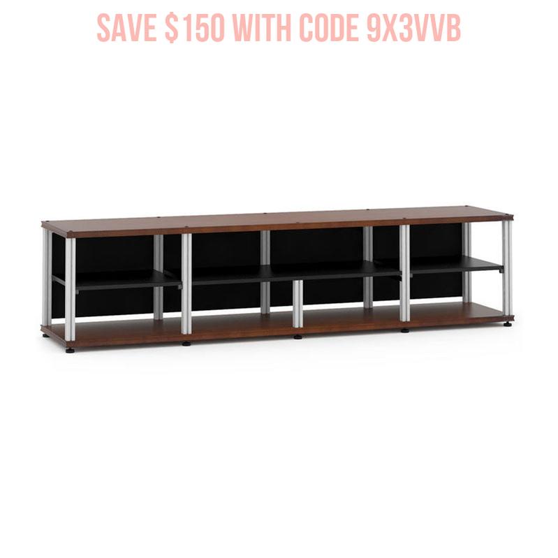 Salamander Synergy Quad 20 Open Center AV Cabinet with Cherry Finish