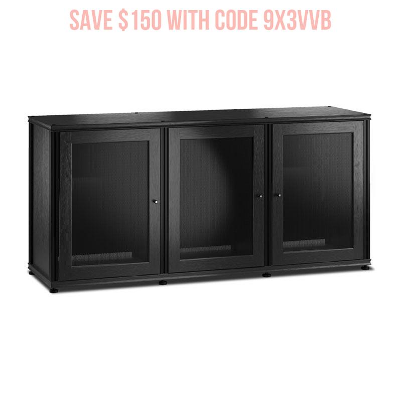 Salamander Synergy SB337BO/B Single Box – Modular Media Storage, Black Oak
