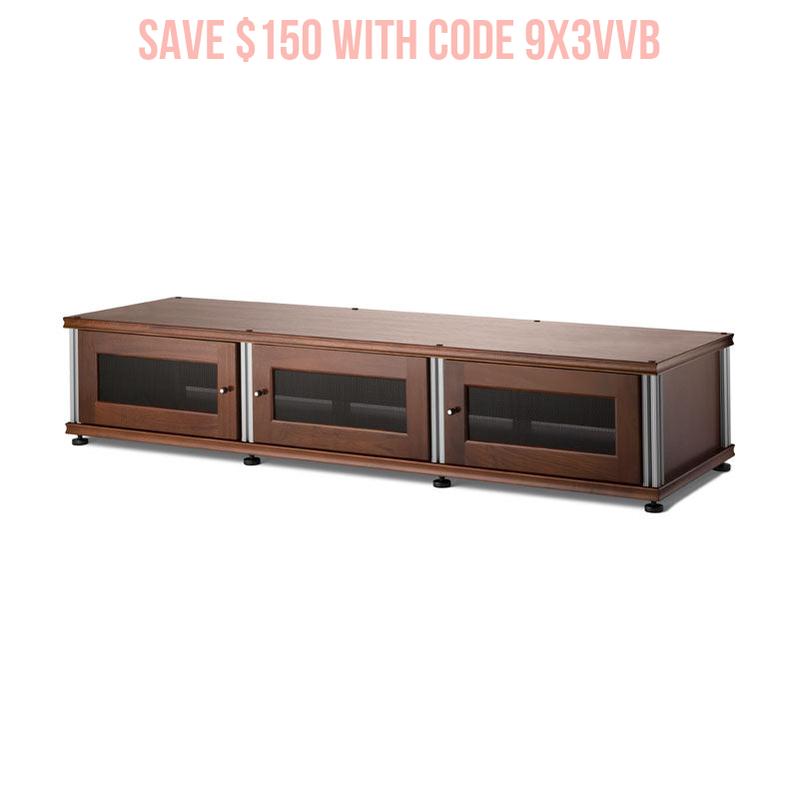 Salamander Synergy Single Box 133 Walnut with Aluminum Posts – Modular Storage