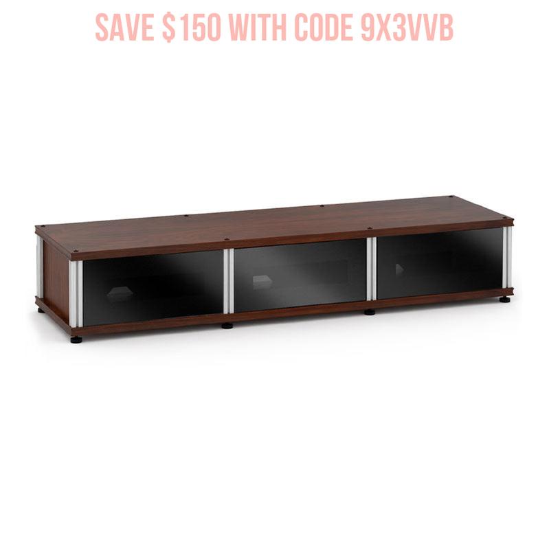 Salamander Synergy Single Box 134 Dark Walnut Storage Module with Drop Down Doors