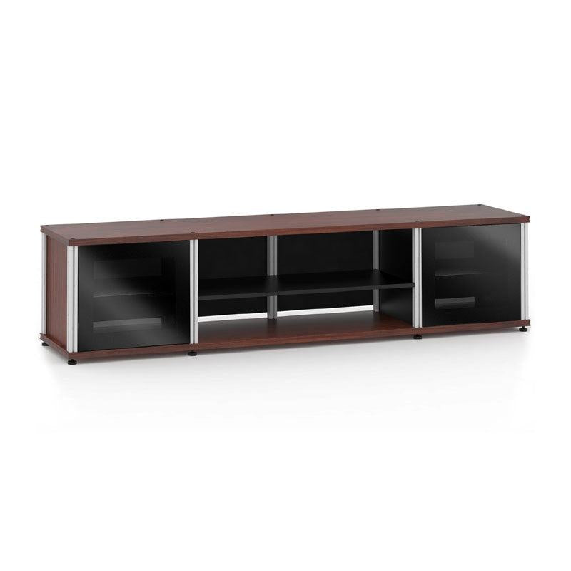 Salamander Synergy Single Box SB248W/BG/A Walnut AV Cabinet with Aluminum Posts