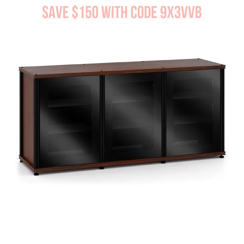 Salamander Synergy Single Box SB337W/BG/B Dark Walnut AV Cabinet