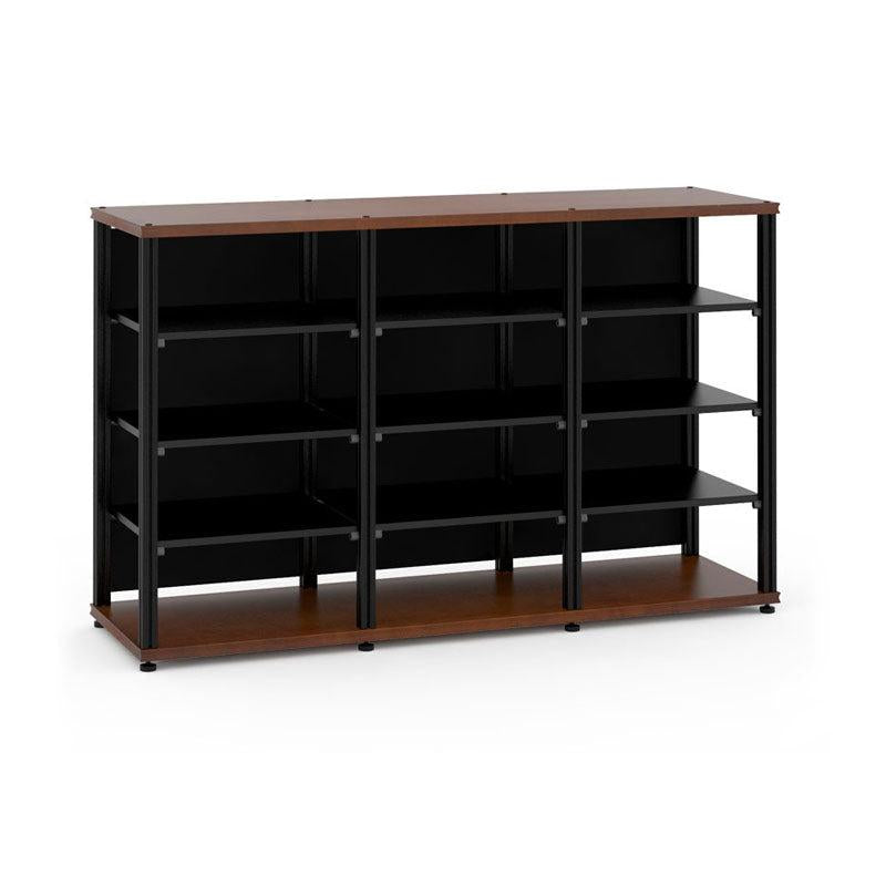 Salamander Synergy Triple 40 Cherry Media Cabinet with Black Posts