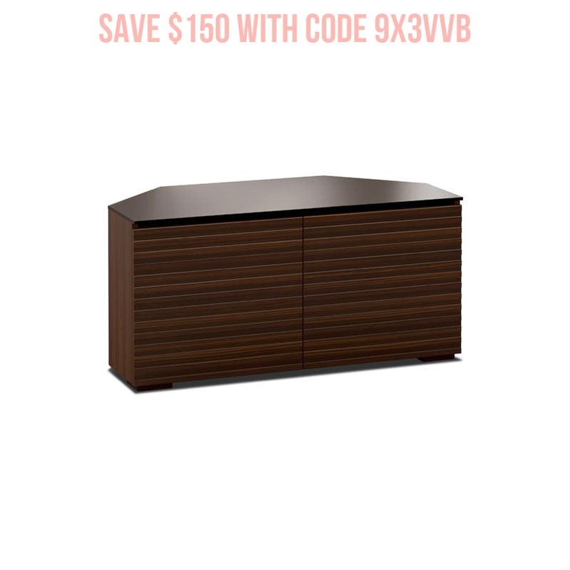 Salamander Zurich 221 Corner AV Cabinet with Ventilation, Opium Brown
