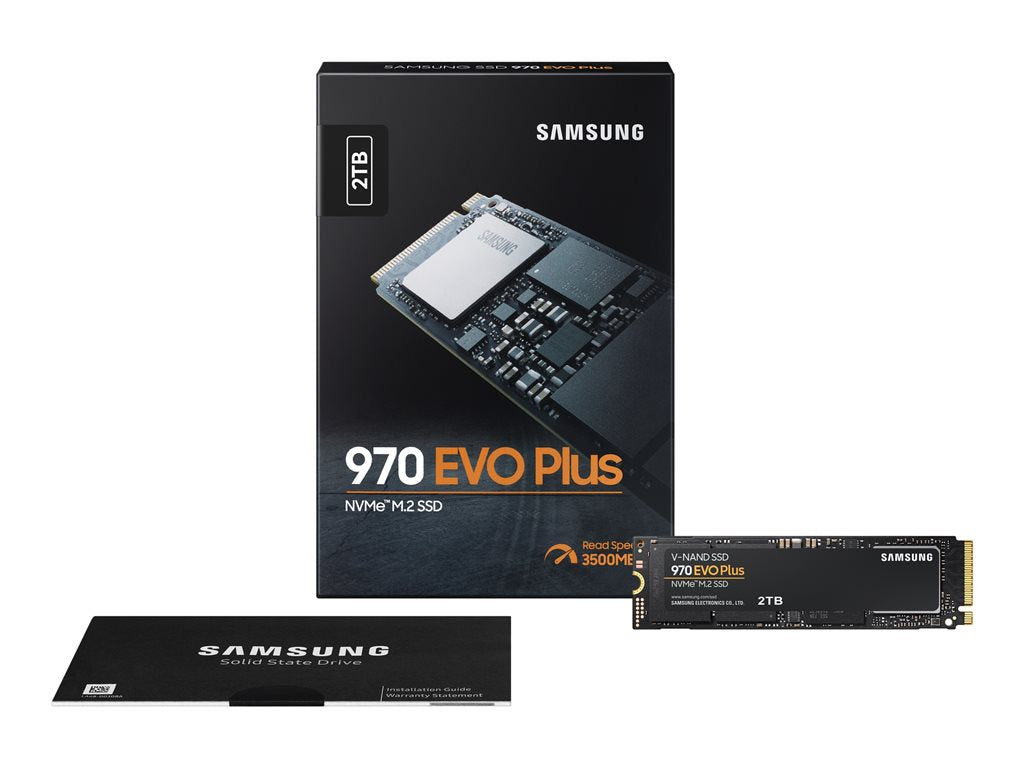 Samsung 970 EVO Plus MZ-V7S2T0BW - SSD - encrypted - 2 TB - internal - M.2 2280 - PCIe 3.0 x4 (NVMe) - buffer: 2 GB -