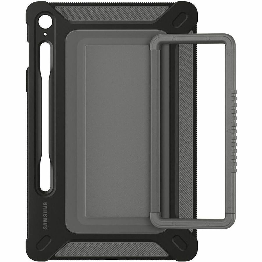 Samsung Rugged Carrying Case Samsung Galaxy Tab S9 FE Tablet Stylus - Black - Drop Resista