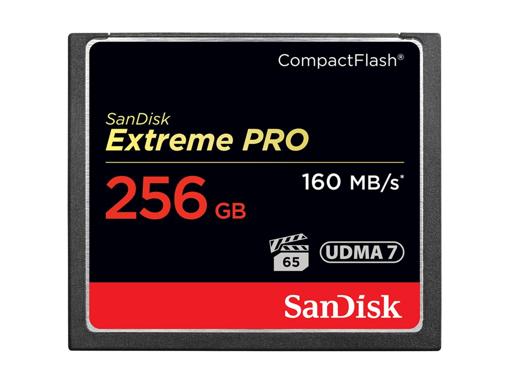 SanDisk Extreme Pro - Flash memory card - 256 GB - 933x/1067x - CompactFlash SDCFXPS-256G-A46