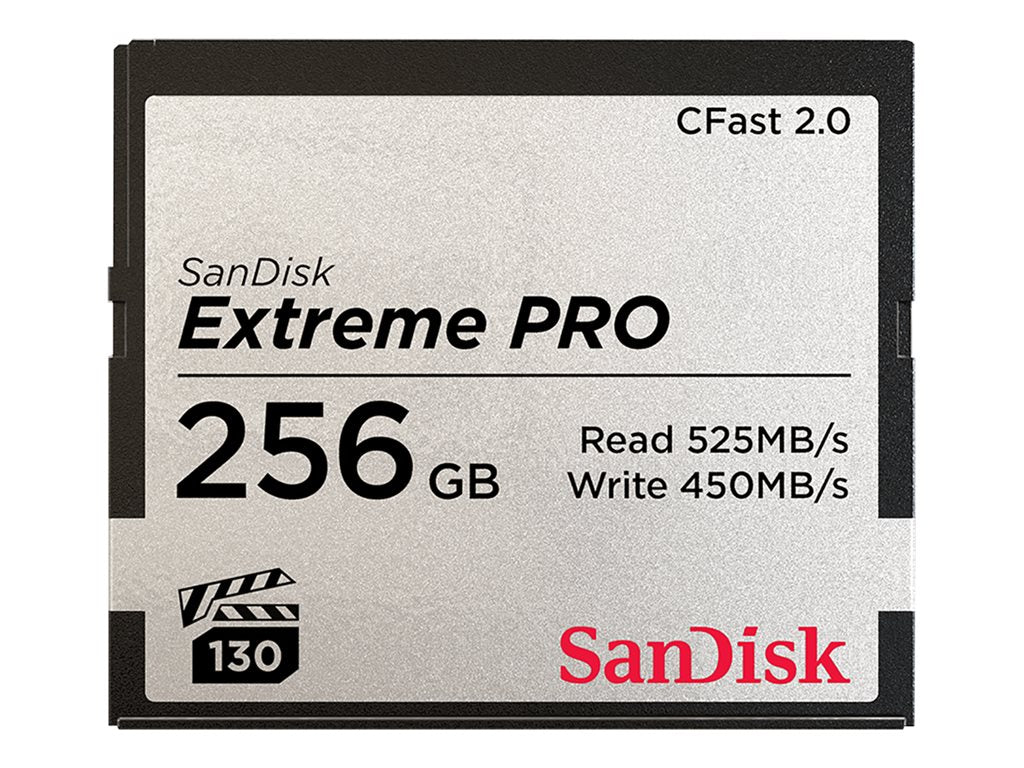 SanDisk Extreme Pro - Flash memory card - 256 GB - CFast 2.0 SDCFSP-256G-A46D