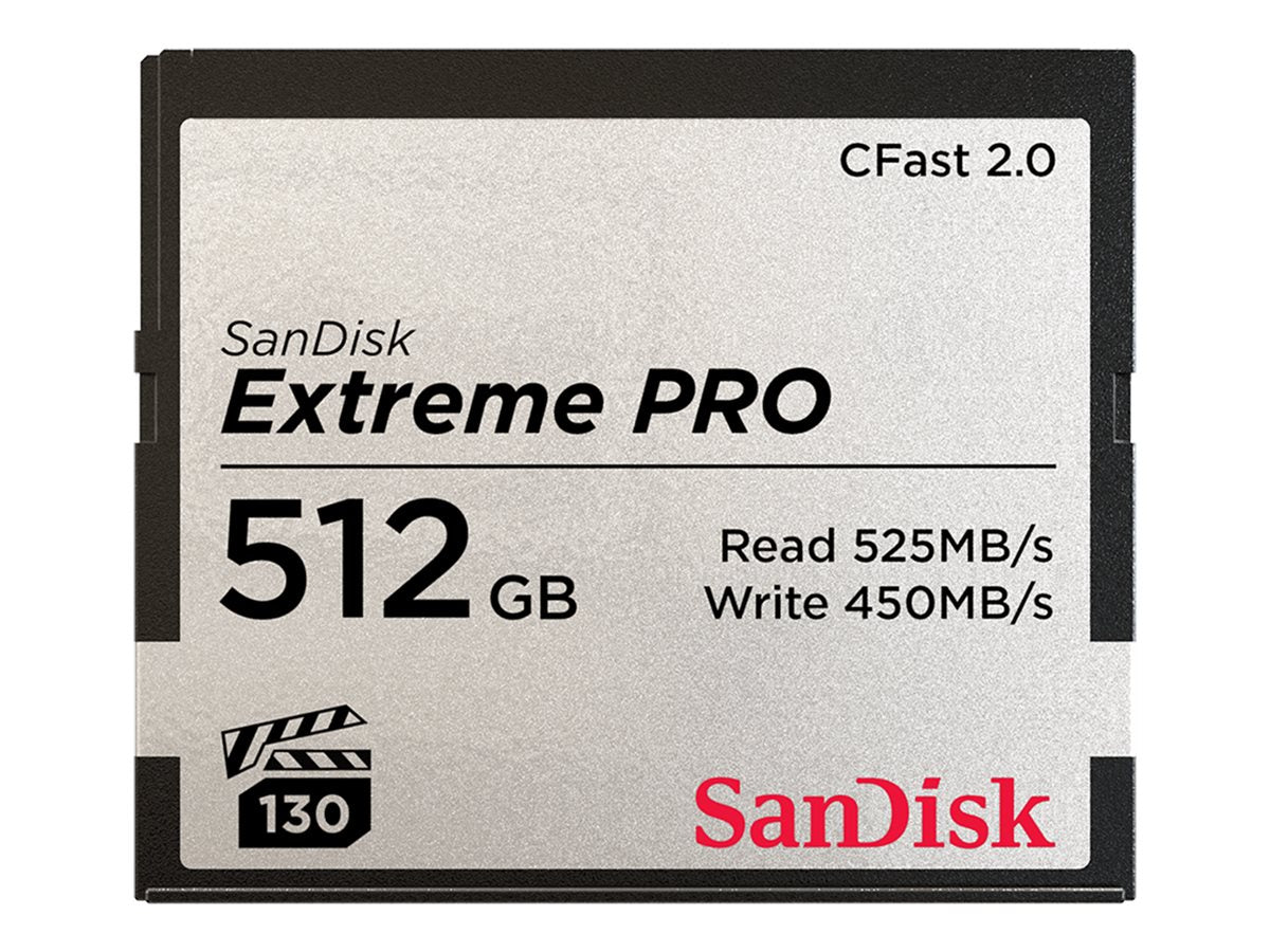 SanDisk Extreme Pro - Flash memory card - 512 GB - CFast 2.0 SDCFSP-512G-A46D
