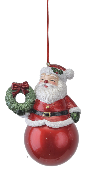 Santa Ball Ornament