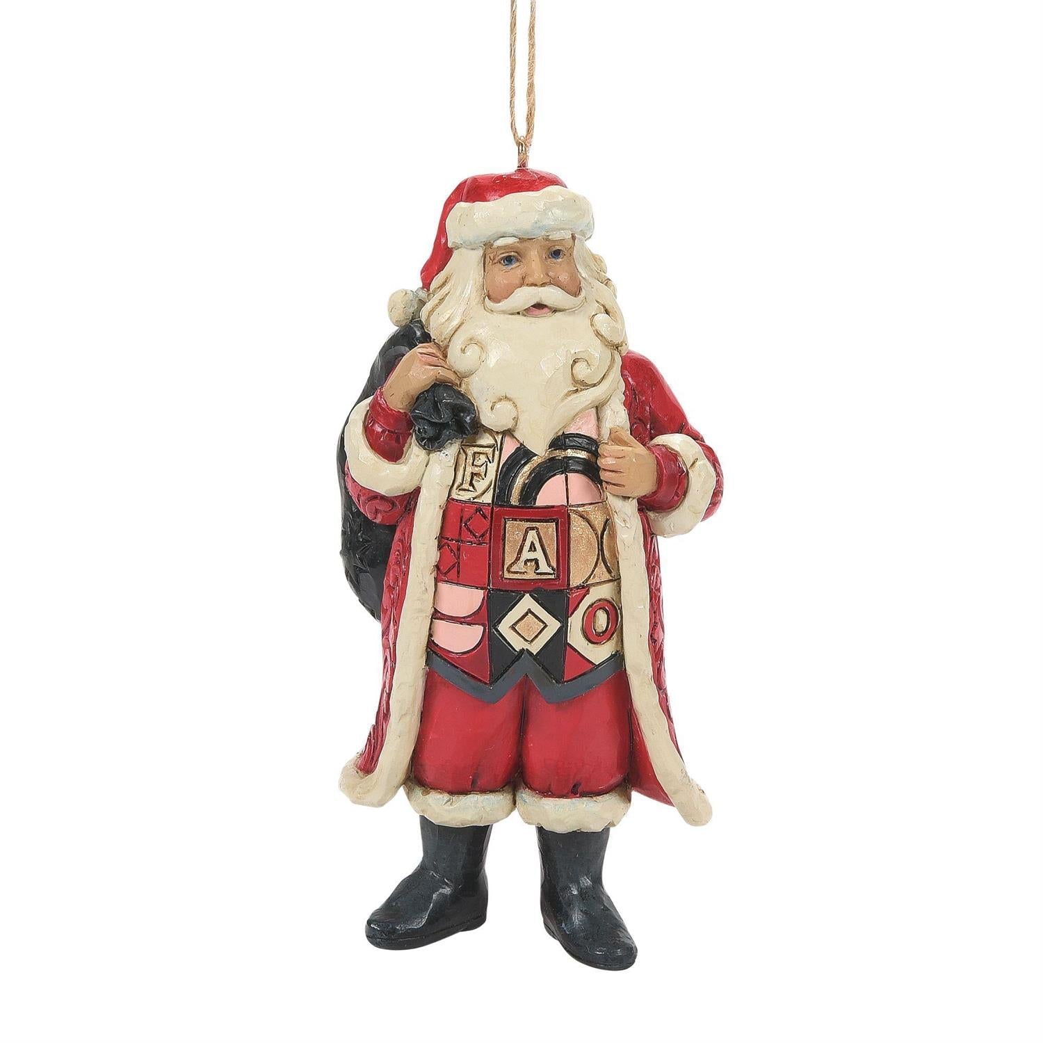 Santa with FAO Toy Bag Ornament