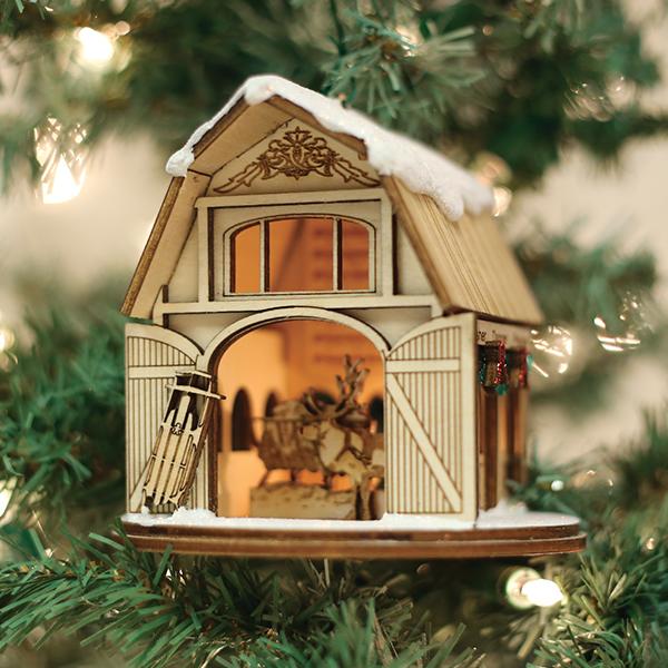 Santas Reindeer Barn Ginger Cottage Collection